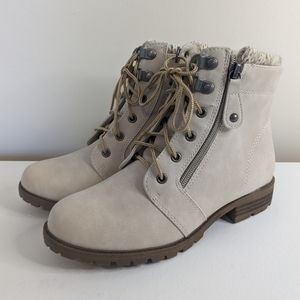 NEW Light Tan Lace Up Ankle Boot Girl's Youth Size 3